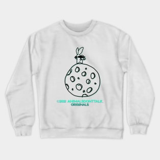 Mr Moustache Rabbit Landed On the Moon Crewneck Sweatshirt